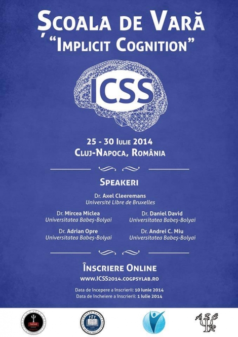 Aplica pentru "Implicit Cognition" Summer School pana in 4 iulie