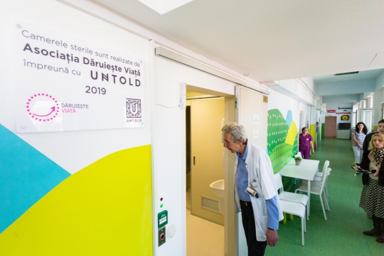 UNTOLD si Asociatia "Daruieste Viata" au construit primele 2 camere sterile din Transilvania
