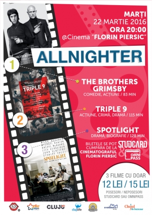 Maraton de filme in 22 Martie la Cinema Florin Piersic 3 la pret de 1 + CONCURS
