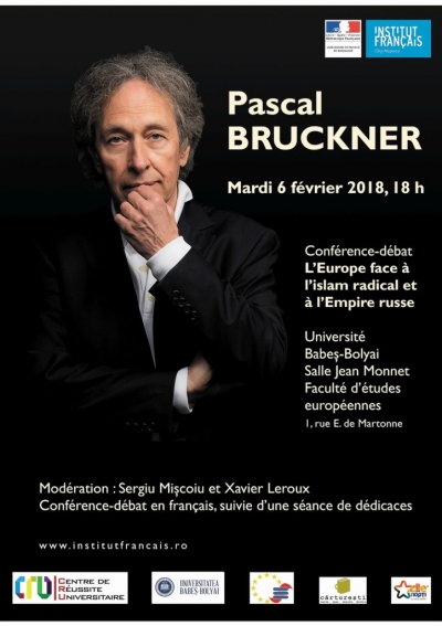 Pascal Bruckner va sustine o conferinta intitulata "Europa in fata islamului radical si Imperiului rus"