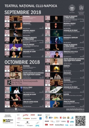 Stagiunea 2018 – 2019 la Teatrul National Cluj-Napoca va debuta pe 23 septembrie