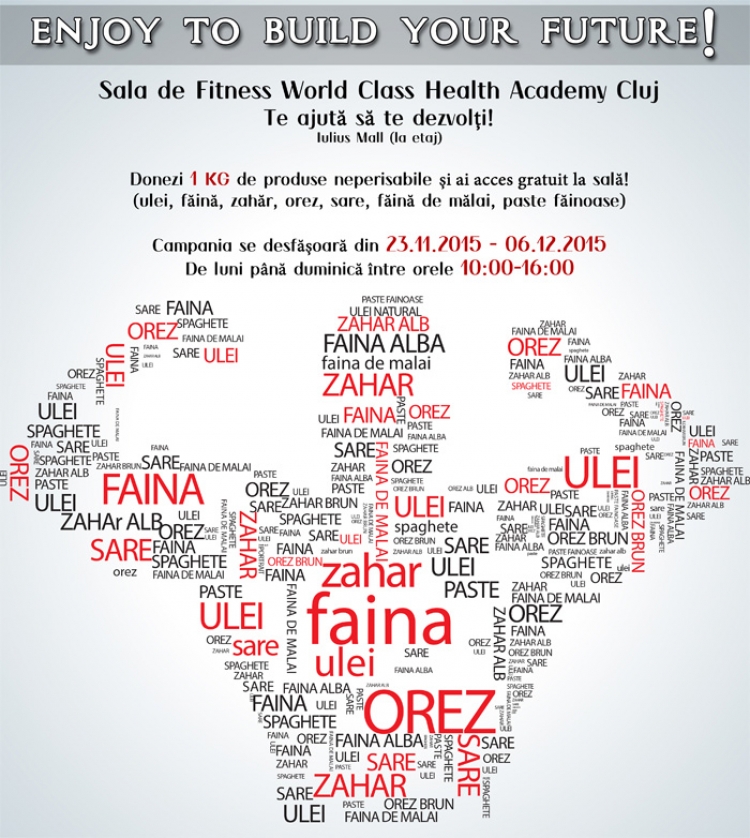 Donezi alimente si faci Fitness gratis la World Class Health