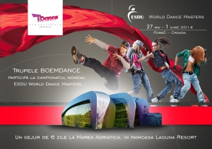 Trei trupe BOEMDANCE participa la campionatul mondial ESDU World Dance Masters din Croatia