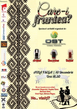 Spectacol caritabil ”Care-i fruntea?” @ 10 decembrie Aula Mare FSEGA